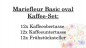 Preview: 1041004015 Mariefleur Basic oval, Kaffee-Set, 12 Personen