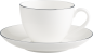 Preview: 1046361290 Anmut Platinum No. 1, Kaffeetasse mit Untertasse, 2 tlg.