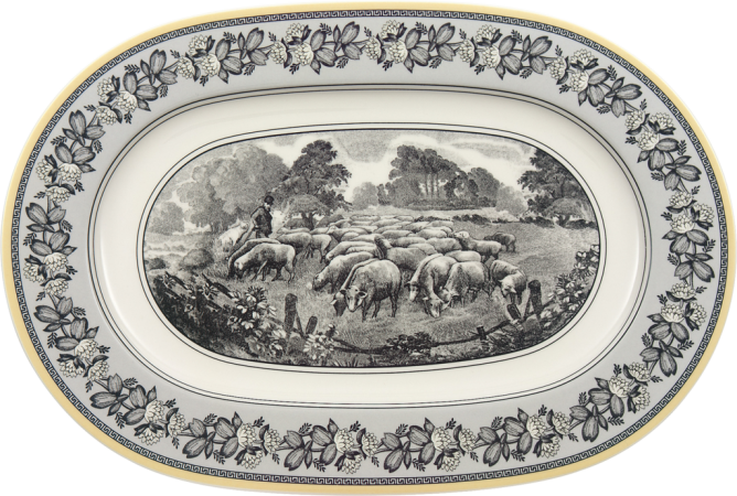 1010672960 Audun Ferme, oval plate