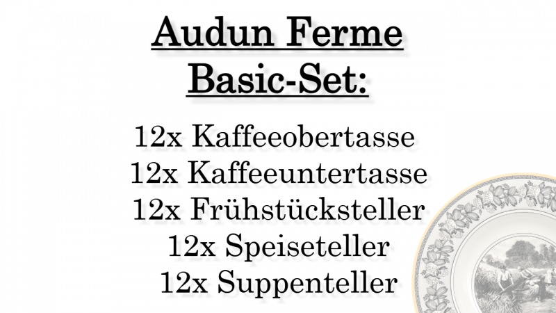 1010674001 Audun Ferme, Basic-Set, 12 Personen