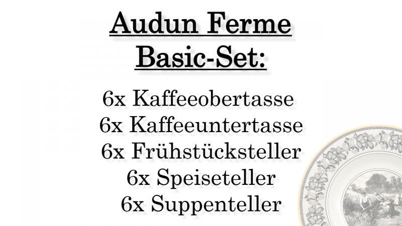 1010674002 Audun Ferme, Basic-Set, 6 Personen