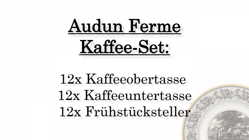 1010674005 Audun Ferme, Kaffee-Set, 12 Personen