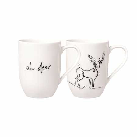 1016218405 Statement, mug with handle, XMAS reindeer set of 2