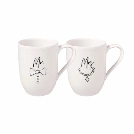 1016218407 Statement Becher mit Henkel "Mr & Mrs" 2er Set