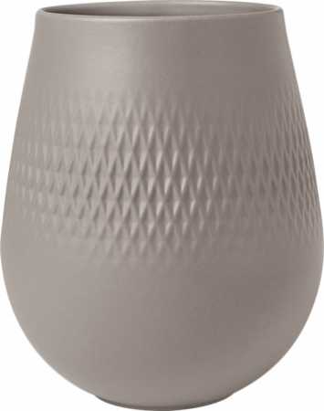 Villeroy & Boch, Manufacture Collier taupe Vase Carré klein