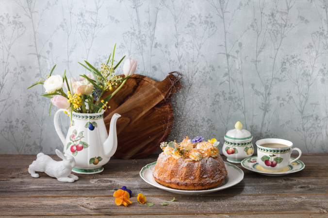 1022811290 French Garden Fleurence, Kaffeetasse mit Untertasse, 2 tlg.