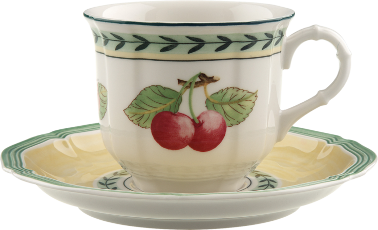 1022811290 French Garden Fleurence, Kaffeetasse mit Untertasse, 2 tlg.