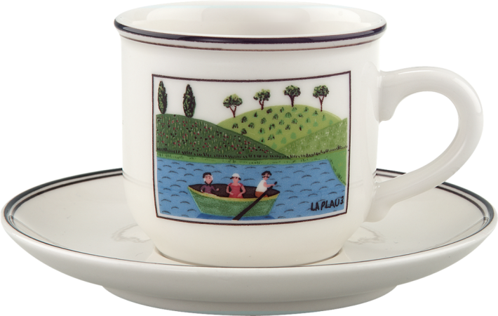 1023371410 Design Naif, mocha/espresso cup with saucer, 2 pcs.