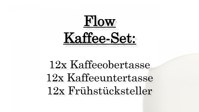 1034204005 Flow, Kaffee-Set, 12 Personen