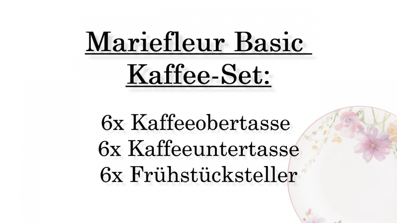 1041007128 Mariefleur Basic, coffee set, 6 persons