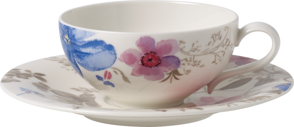 Villeroy & Boch, Mariefleur Gris , Tea cup and saucer 2 pcs.