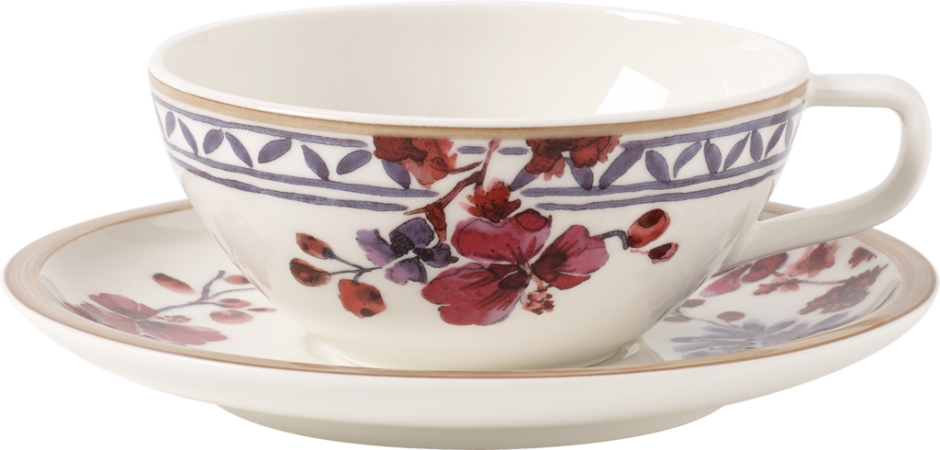 1041521260 Artesano Provencal Lavendel, Teetasse mit Untertasse, 2 tlg.