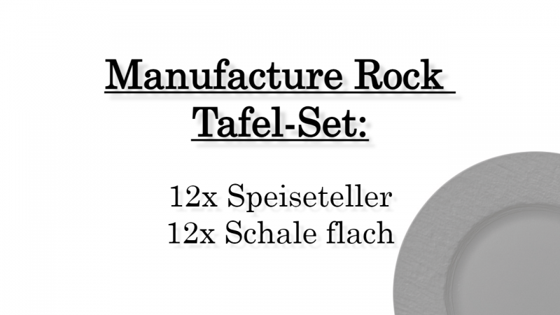 1042394003 Manufacture Rock, Tafel-Set, 12 Personen