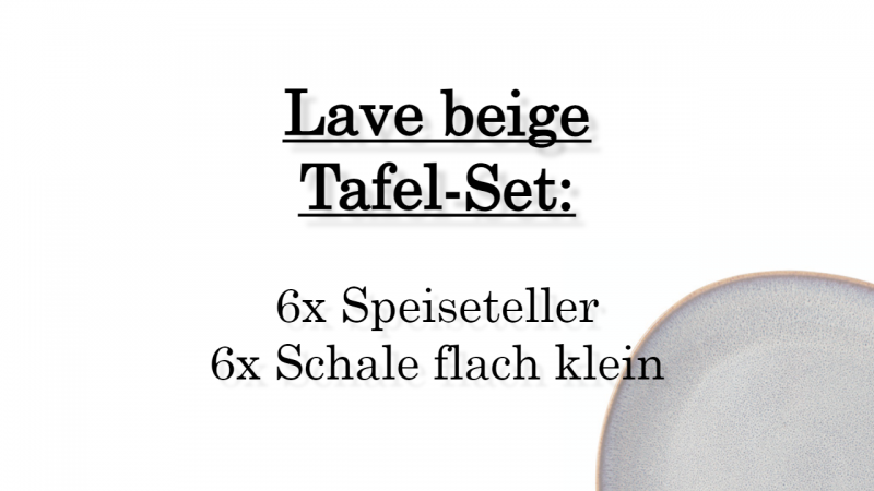 1042814004 Lave beige, dinner set, 6 persons