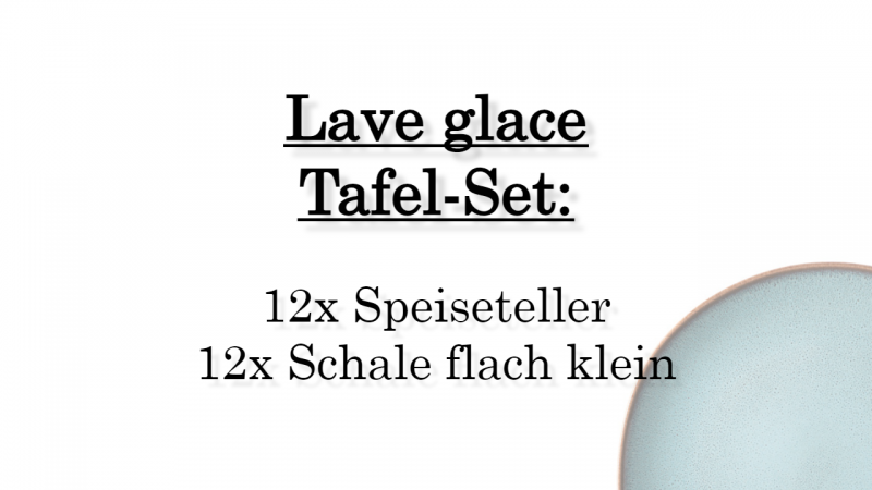 1042824003 Lave glace, dinner set, 12 persons