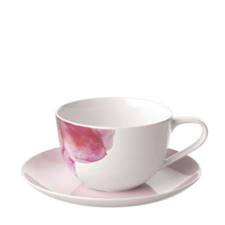 Villeroy & Boch, Rose Garden, Frühstückstasse mit Untertasse, 2tlg. rosa