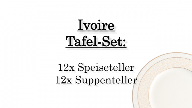 1043904003 Ivoire, Tafel-Set, 12 Personen