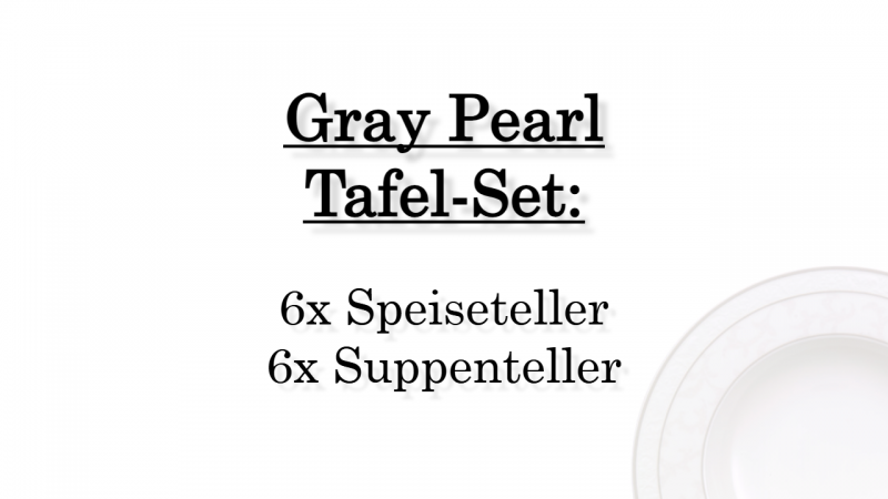 1043920003 Gray Pearl, Tafel-Set, 6 Personen