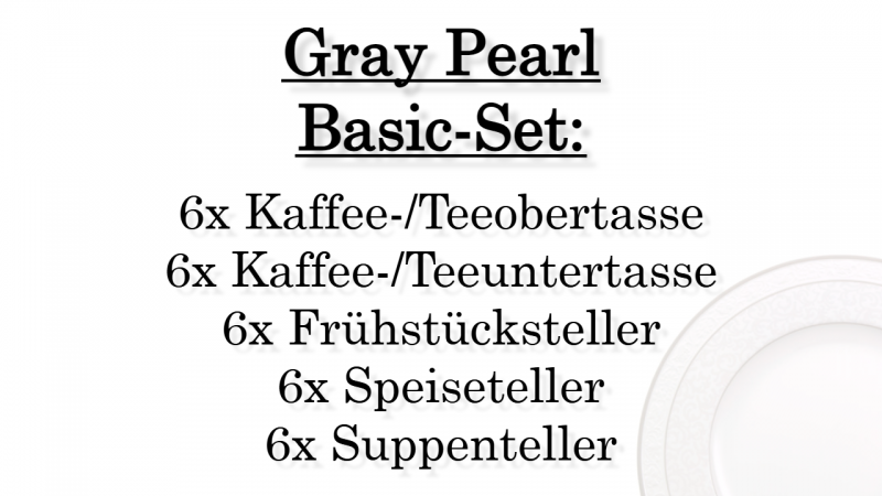 1043920005 Gray Pearl, basic set, 6 persons