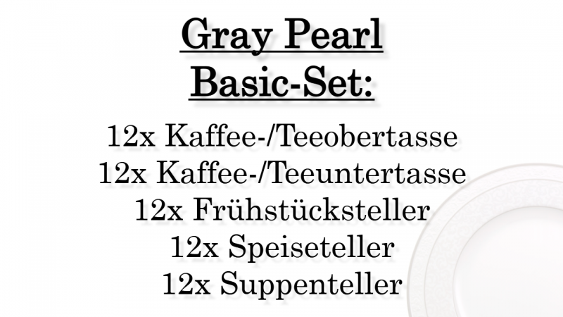 1043920006 Gray Pearl, basic set, 12 persons