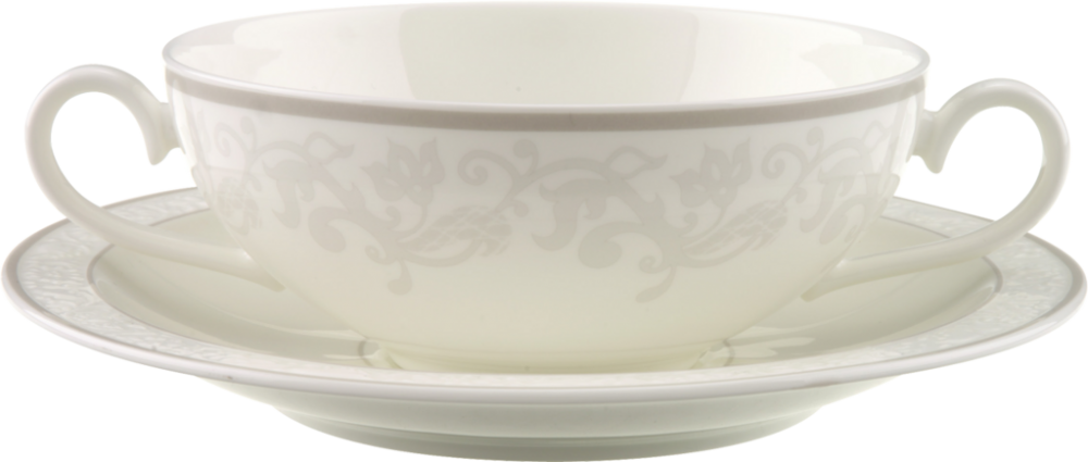 1043922500 Gray Pearl, soup cup with saucer, 2 pcs.