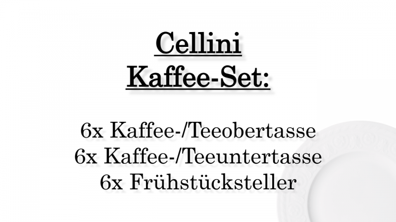 1046004001 Cellini, Kaffee-Set, 6 Personen