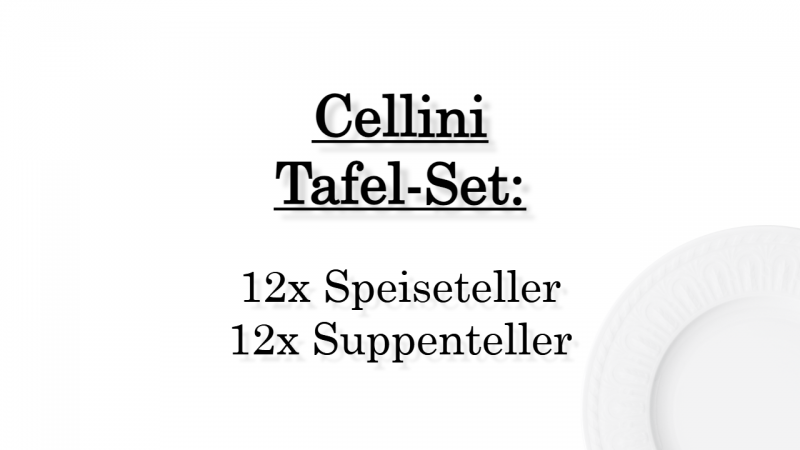 1046004002 Cellini, Tafel-Set, 12 Personen