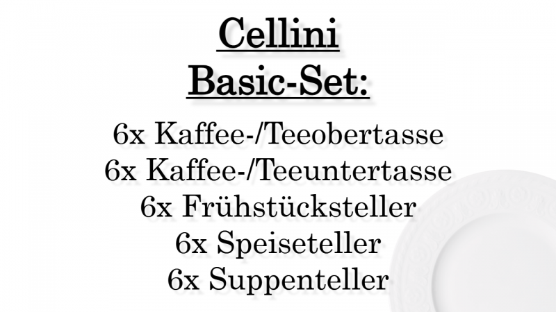 1046004005 Cellini, basic set, 6 persons