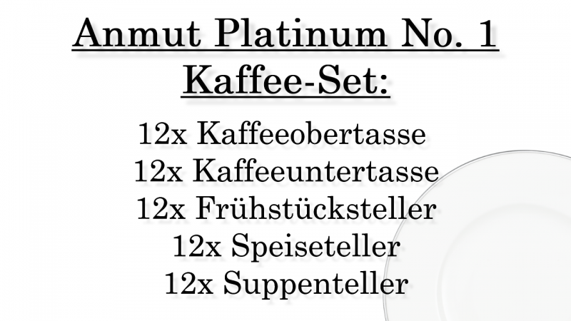 1046364001 Anmut Platinum No. 1, Basic-Set, 12 Personen