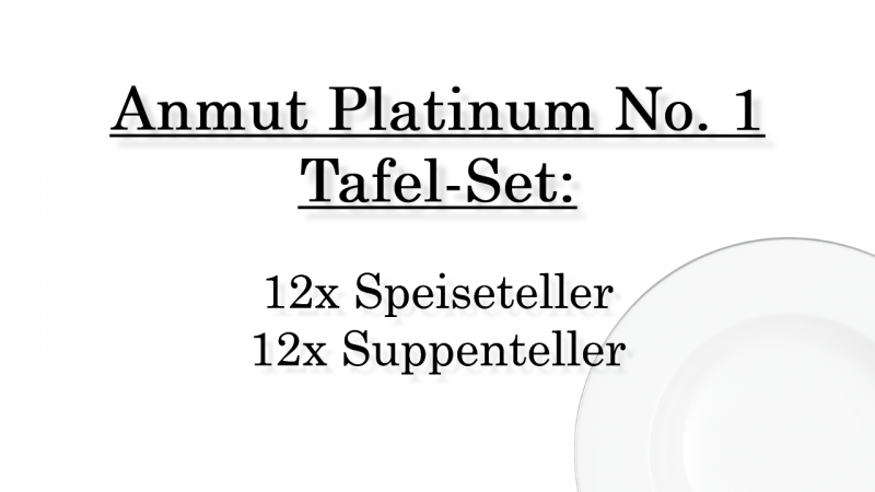 1046364003 Anmut Platinum No. 1, dinner-set, 12 persons