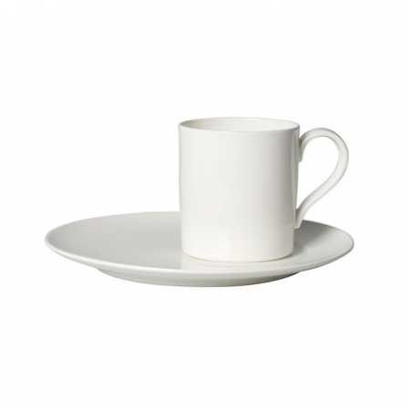 1046541290, Villeroy & Boch, Metrochic Blanc, coffee cup and saucer 2pcs.