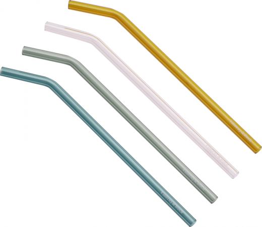 1172437910, Villeroy & Boch, Artesano Hot & Cold Beverages, Glass Straw with Brush Set 5pcs