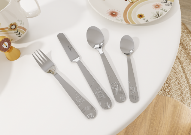 1265342091, Villeroy & Boch, Roar like a Lion, children's cutlery 4 pcs.