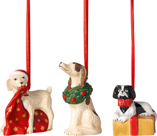 1483316692, Villeroy & Boch, Nostalgic Ornaments, dogs, 3 pcs.