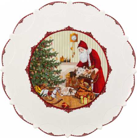 1483322241, Villeroy & Boch, Toy's Fantasy Gebäckteller groß, Santa bringt Geschenke