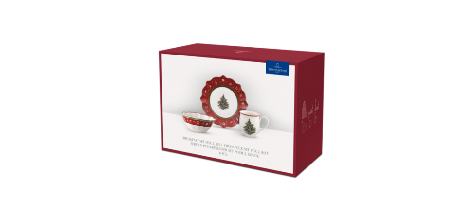 1485857281,  Villeroy & Boch, Toy's Delight Breakfast für 2, rot, Set 6tlg.