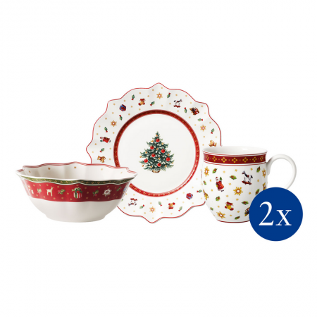 1485857282, Villeroy & Boch, Toy's Delight Breakfast für 2 Pers., weiss, Set 6tlg.