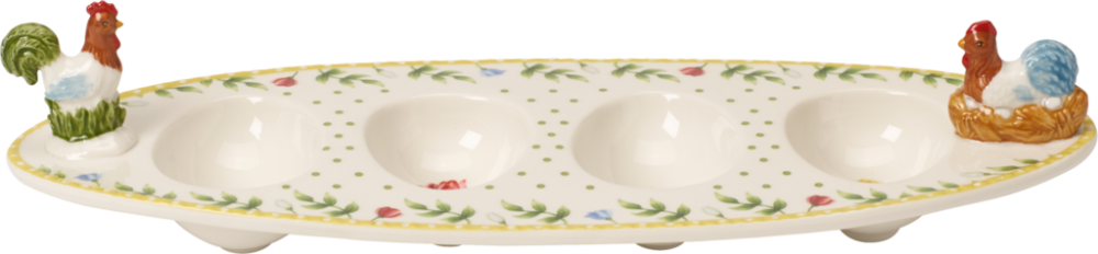 1486383592, Villeroy & Boch, Spring Awakening, Egg Boat Rooster & Hen