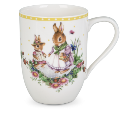 1486384867, Villeroy & Boch, Spring Awakening, Becher mit Henkel Bunny Tales Familie