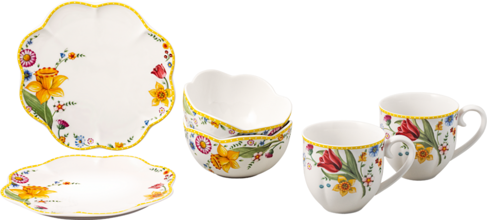 1486387281,  Villeroy & Boch, Spring Awakening, Frühstücks-Set für 2, 6tlg.