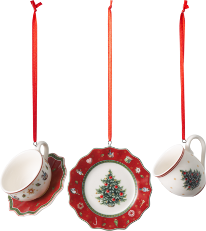 1486596665, Villeroy & Boch, Toy's Delight Decoration, ornamental crockery set red 3 pcs