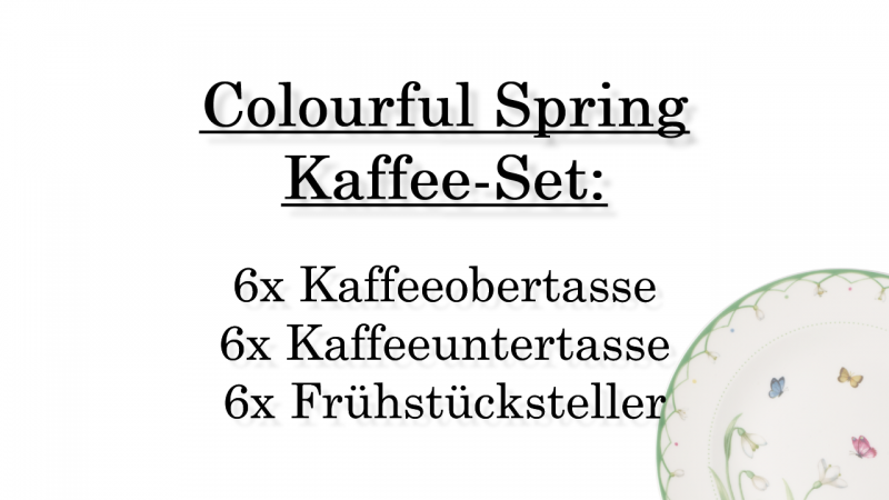 1486634006, Colourful Spring, Kaffee-Set, 6 Personen