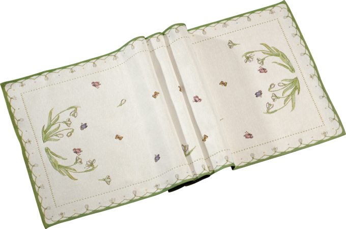 1486636150 Colourful Spring, tapestry runner, snowdrops