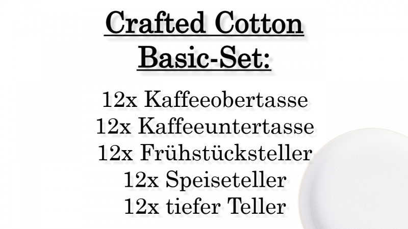 1951834001 Crafted Cotton, Basic Set, 12 Personen