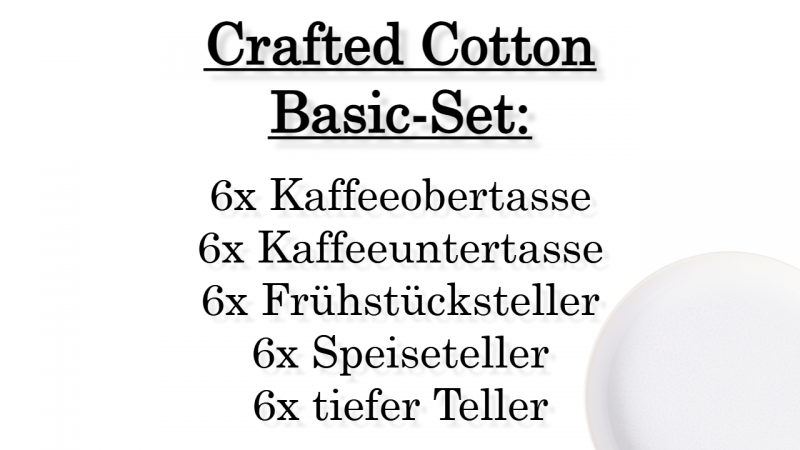 1951834002 Crafted Cotton, Basic Set, 6 Personen