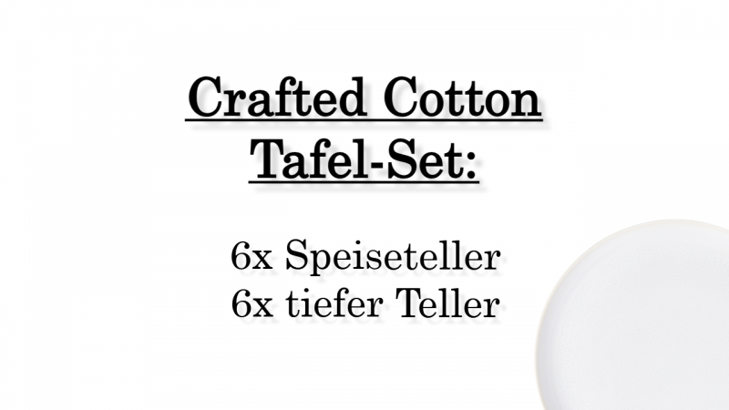 1951834004 Crafted Cotton, Tafel Set, 6 Personen