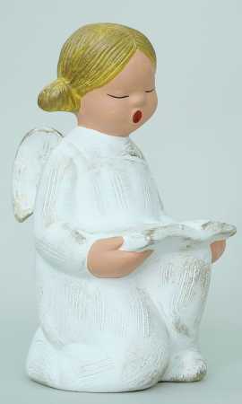 281000, Singer Angel, Sonja kneeling with book - 20 cm