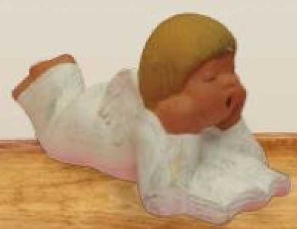 282500, Singer Angel,Nick lying with book - 16 cm