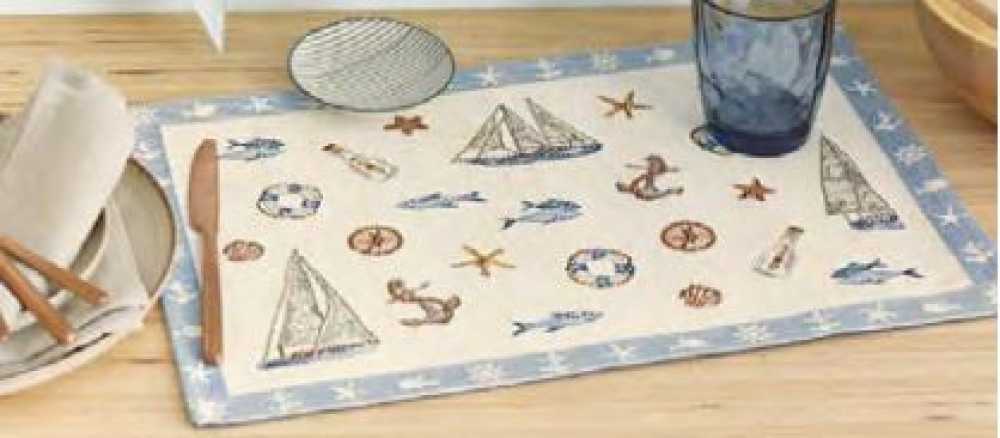 600764/40, Sander, Sealife placemat 32x48