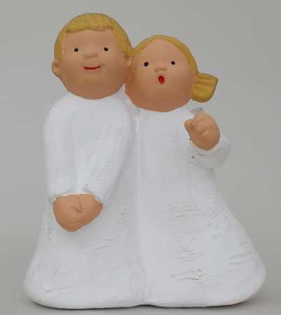 Singer Angel - Welcome pair boy + girl - 20 cm